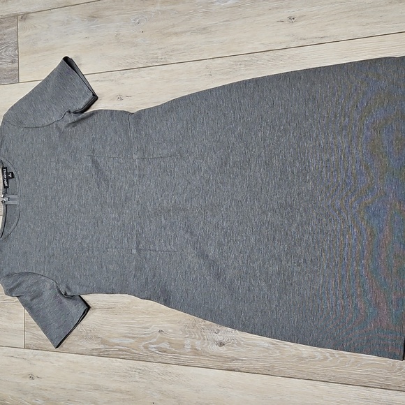 J. Crew Mercantile Short Sleeve Ponte Dress Grey Charcoal Women's 4 Classic - Picture 3 of 9